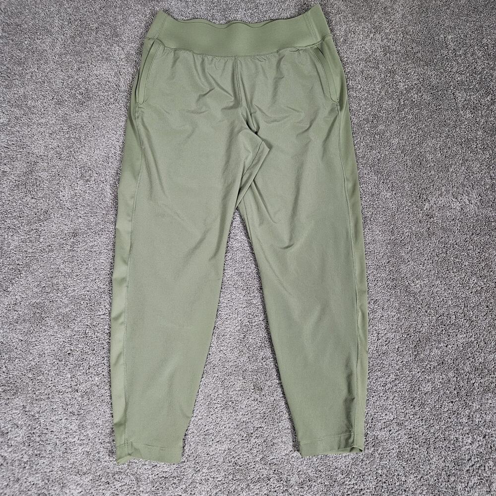Athleta Run With It Pants Womens Large Green Tapered Stretch Outdoors Hiking